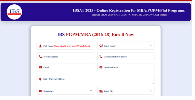 IBSAT Application form