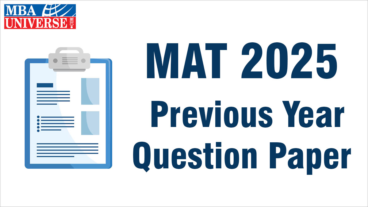 MAT 2025 Previous Yar Question Paper