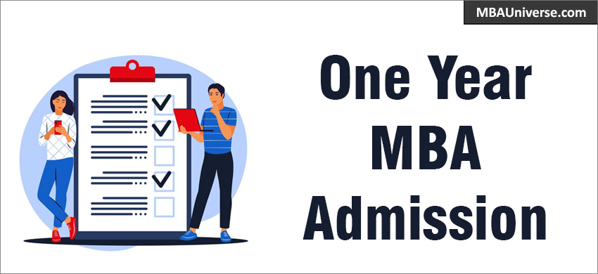One year MBA Admission