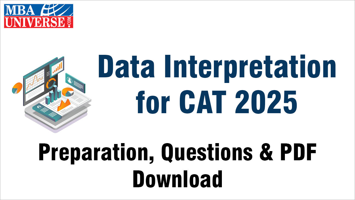 data interpretation for cat 2025 preparation with pattern syllabus and previous year questions pdf download based on tables graphs and charts