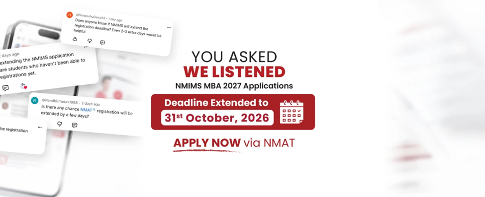 Official Notification by NMIMS University & GMAC – Oct 31 