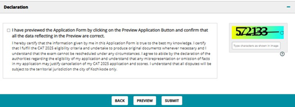 CAT 2026 Form Filling: Pay Fees and Sign Declaration