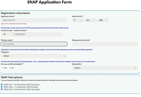 SNAP Application Form