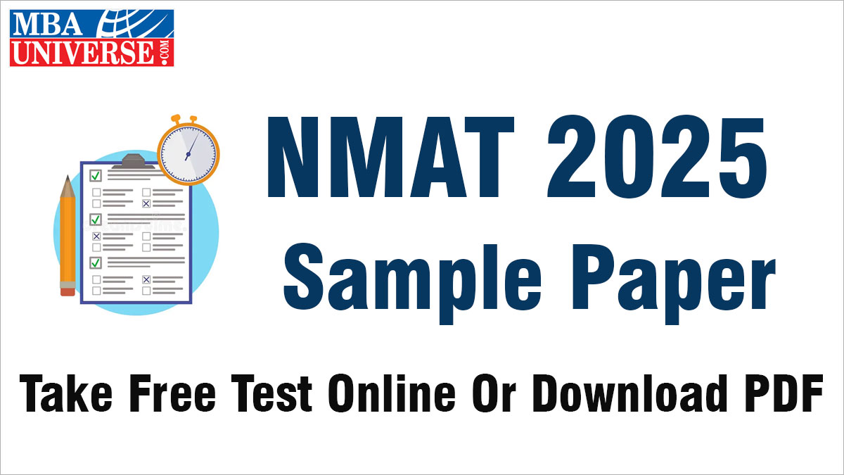 nmat 2025 sample paper with answers for practice, free online test and pdf download for preparation