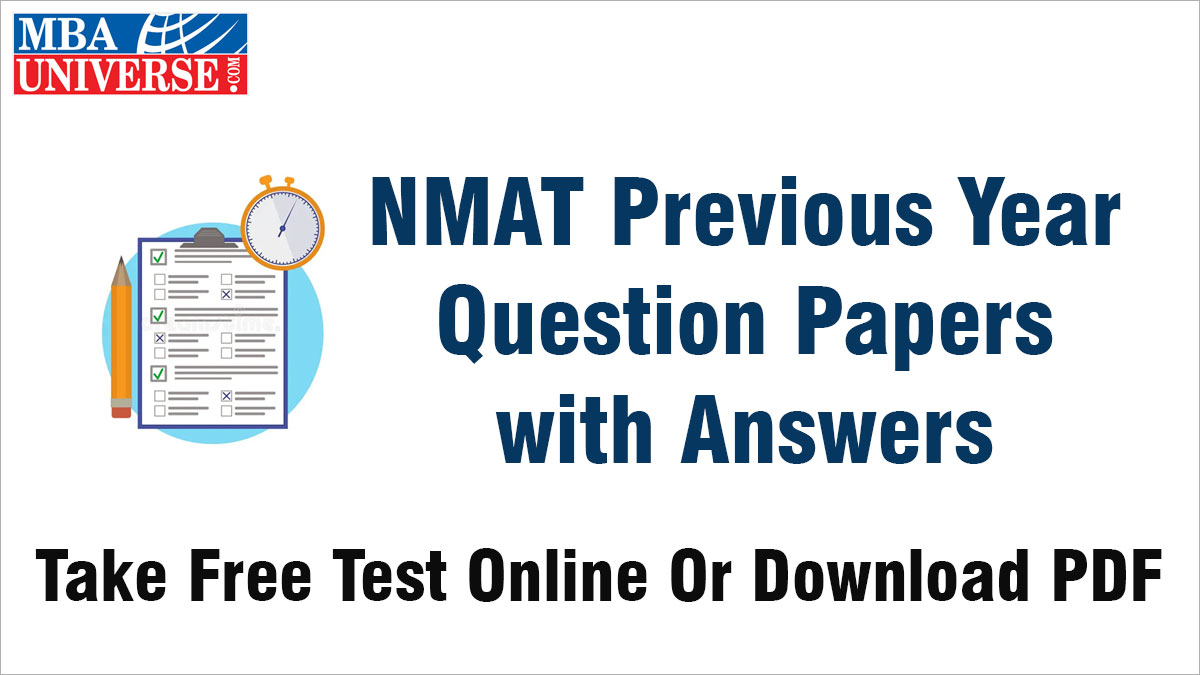 nmat previous year question papers with answers for practice, free online test and pdf download for preparation