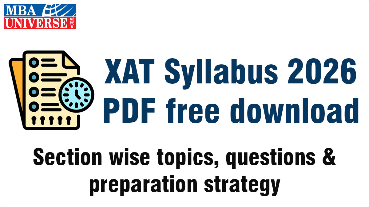xat syllabus 2026 pdf free download with section wise topics, important questions, exam pattern and preparation strategy for xat exam